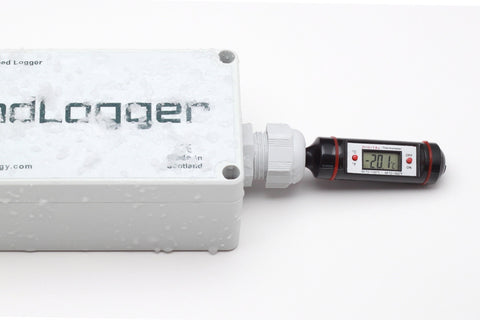 WindLogger wind speed data logger sub zero temperature test 2015